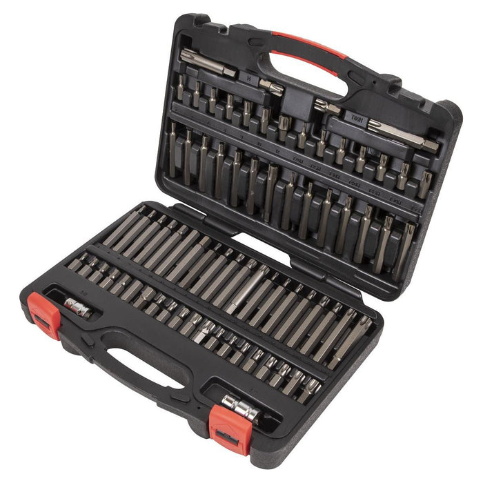 Sealey TRX-Star*/Security TRX-Star*/Hex/Ribe/Spline Bit Set 74pc 3/8" & 1/2"Sq D Sealey - Town Tools 