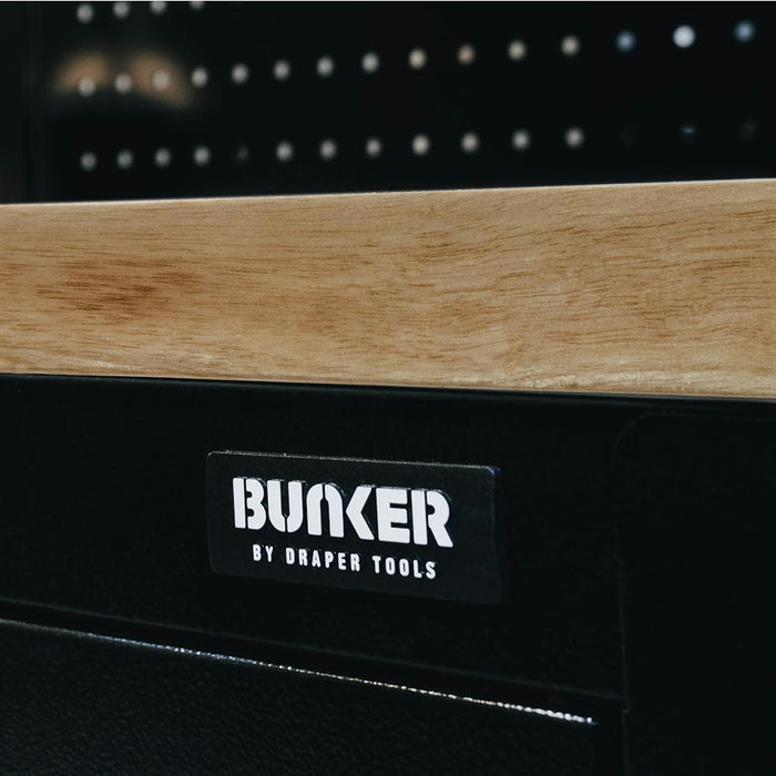 Draper BUNKER Modular Hardwood Worktop for Corner Cabinet, 865mm 33210