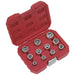 Sealey Bolt Extractor Socket Set 11pc 3/8"Sq Drive Metric AK7281 Sealey - Town Tools 