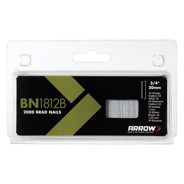 Arrow BN1812B Brad Nails 20mm Brown Head (Pack 2000) Arrow - Town Tools