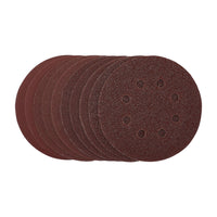Draper Punched Sanding Discs, 125mm, Hook & Loop, Assorted Grit, (Pack of 10)