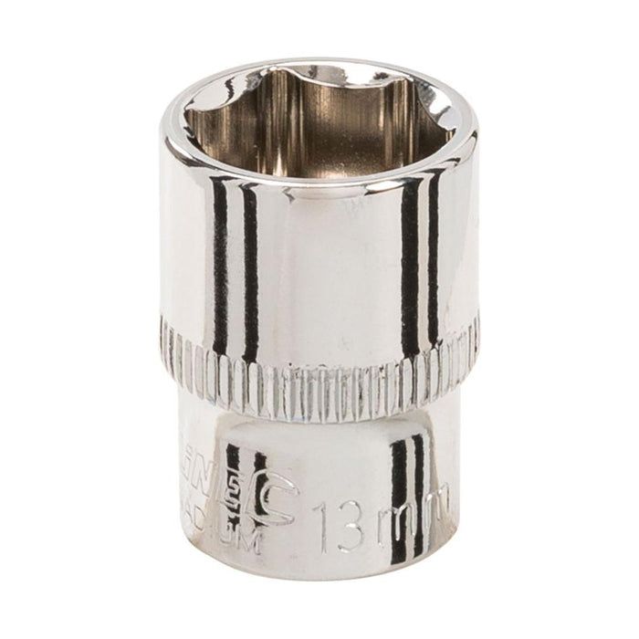 Silverline Socket 1/4" Drive 6pt Metric 13mm Silverline - Town Tools 