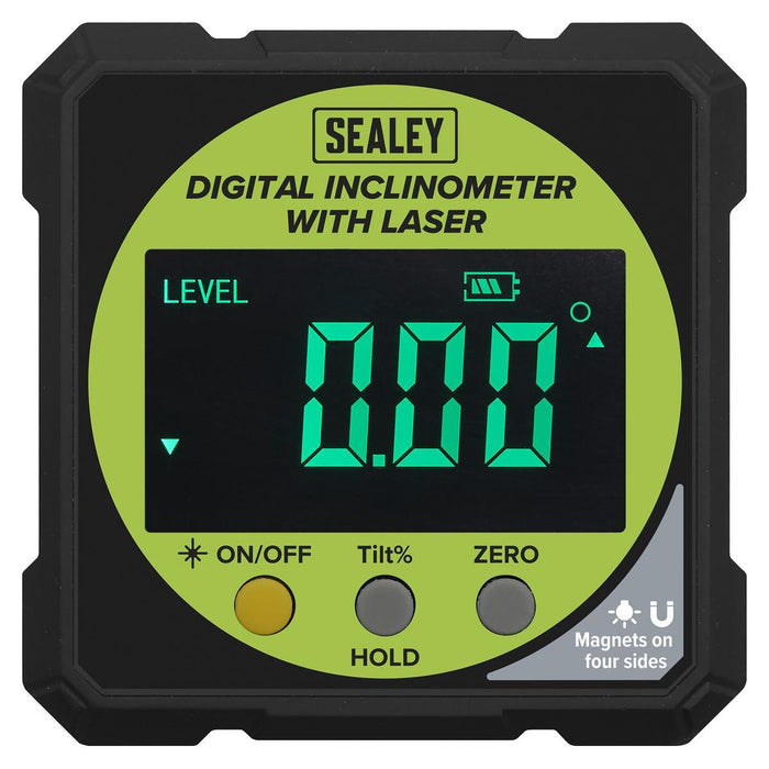 Sealey Inclinometer Digital with Laser AK9991 Sealey - Town Tools 