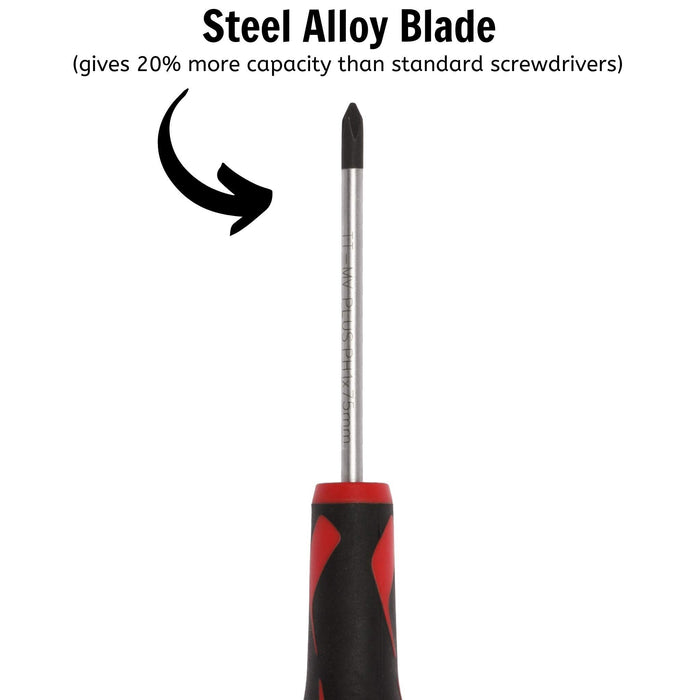 Teng Tools PH Screwdriver PH1 x 75mm M Teng Tools - Town Tools 