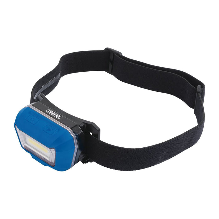 Draper Rechargeable COB LED Head Torch, 3W, 300 Lumens 54374 Draper - Town Tools 