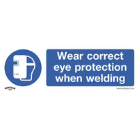 Sealey Mandatory Safety Sign Wear Eye Protection When Welding Rigid Plastic