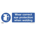 Sealey Mandatory Safety Sign Wear Eye Protection When Welding Rigid Plastic Sealey - Town Tools 