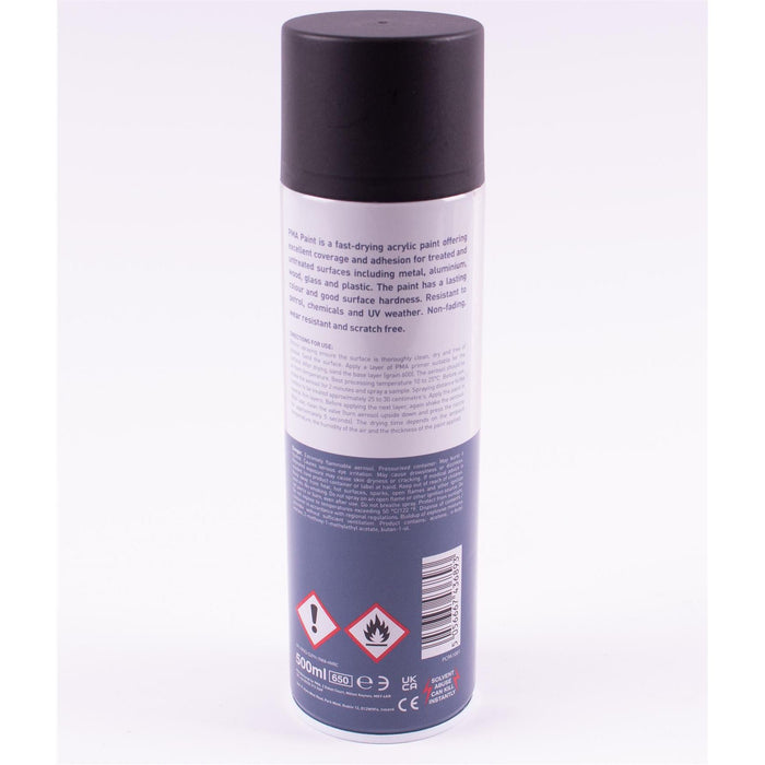 3 X PMA Matt Black Paint Spray Aerosol 500Ml High Coverage Matt Black PMA - Town Tools 