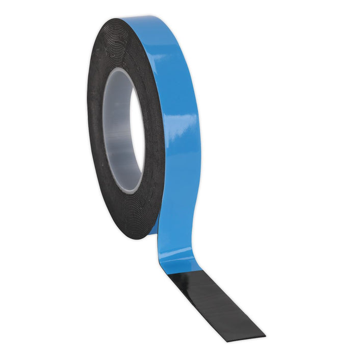 Sealey Double-Sided Adhesive Foam Tape 19mm x 5m Blue Backing DSTB195 Sealey - Town Tools 