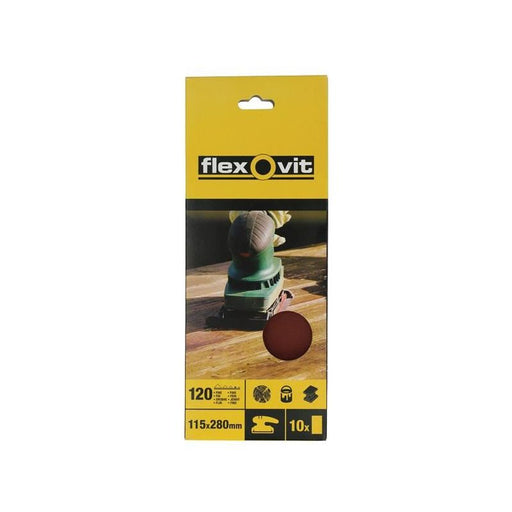 Flexovit 1/2 Sanding Sheets Orbital Plain Medium 80 Grit (Pack 10) Flexovit - Town Tools