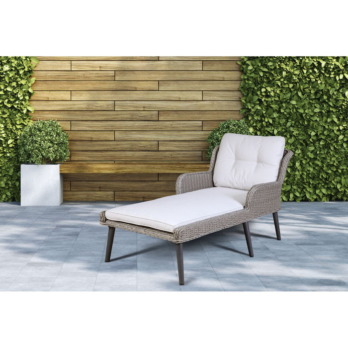 Dellonda Buxton Rattan Wicker Outdoor Sun Lounger DG74