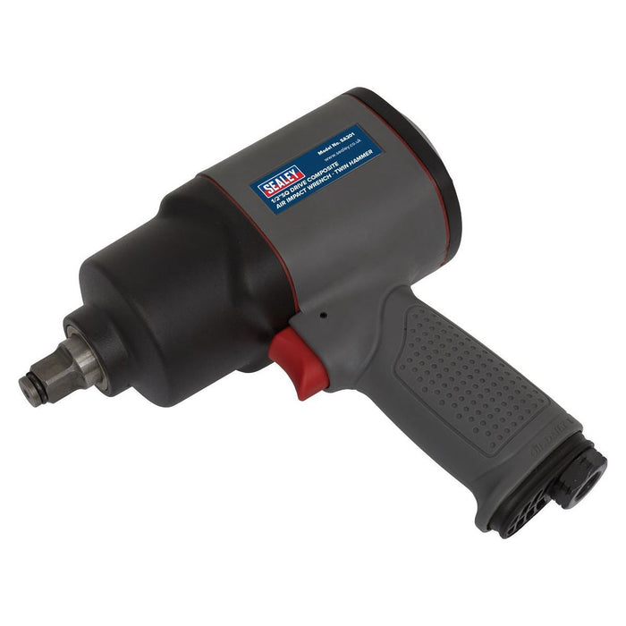 Sealey Air Impact Wrench 1/2"Sq Drive Composite Twin Hammer SA201