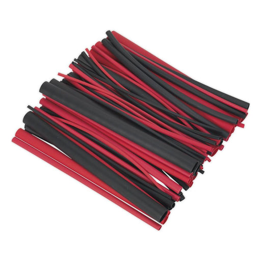 Sealey Heat Shrink Tubing Assortment 72pc Black & Red Adhesive Lined 200mm Sealey - Town Tools 