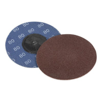 Sealey Quick-Change Sanding Disc75mm 80Grit Pack of 10 PTCQC7580