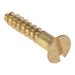 Forgefix Wood Screw Slotted CSK Solid Brass 1in x 10 Box 200 ForgeFix - Town Tools