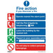 Sealey Safe Conditions Safety Sign Fire Action Without Lift Self-Adhesive Vinyl Sealey - Town Tools 