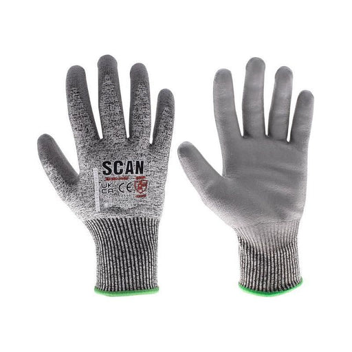 Scan PU Palm Cut D Gloves - XL (Size 10) Scan - Town Tools