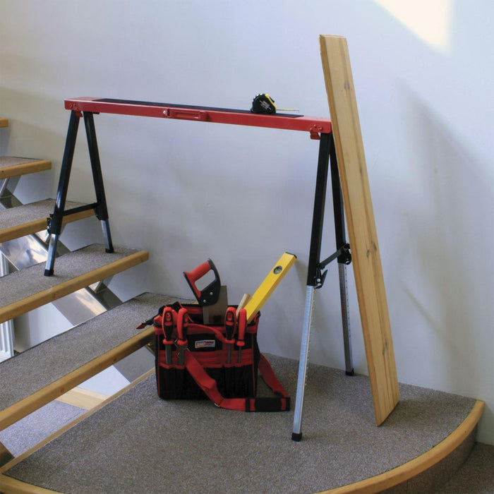 Sealey Fold Down Trestle with Adjustable Legs - Pair FTAL12 Sealey - Town Tools 