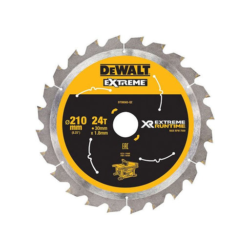 Dewalt Power Tools XR FlexVolt Table Saw Blade 210 x 30mm x 24T DeWALT Power Tools - Town Tools