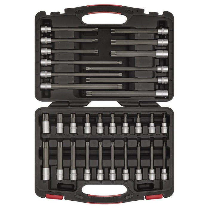 Sealey TRX-Star* Socket Bit Set 32pc 3/8"Sq Drive Platinum Series AK89001