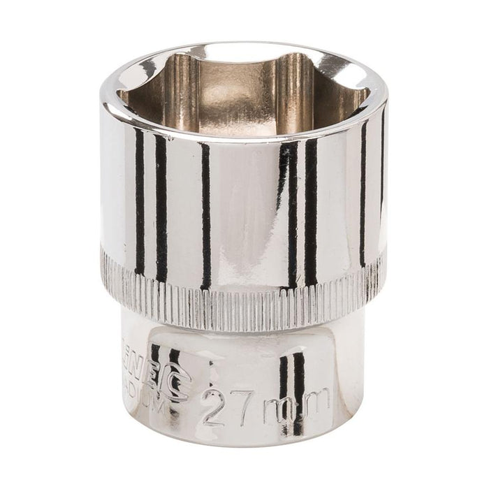 Silverline Socket 1/2" Drive 6pt Metric 27mm Silverline - Town Tools 