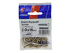ForgeFix Multi-Purpose Pozi Screw CSK ST ZYP 3.0 x 16mm ForgePack 60 ForgeFix - Town Tools