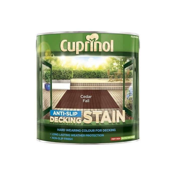 Cuprinol Anti-Slip Decking Stain Cedar Fall 2.5 litre Cuprinol - Town Tools