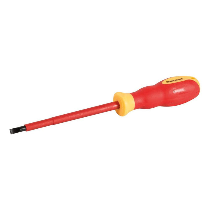 Silverline VDE Soft-Grip Electricians Screwdriver Slotted 1.0 x 5.5 x 125mm Silverline - Town Tools 