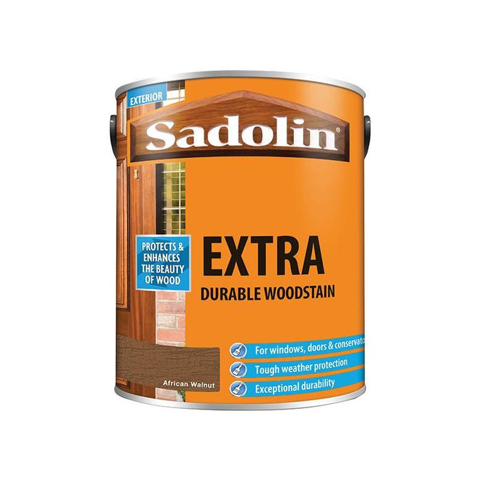 Sadolin Extra Durable Woodstain African Walnut 5 litre Sadolin - Town Tools