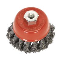 Sealey Twist Knot Wire Cup Brush65mm M14 x 2mm TKCB651