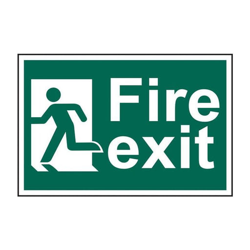 Scan Fire Exit Man Running Left - PVC Sign 300 x 200mm Scan - Town Tools