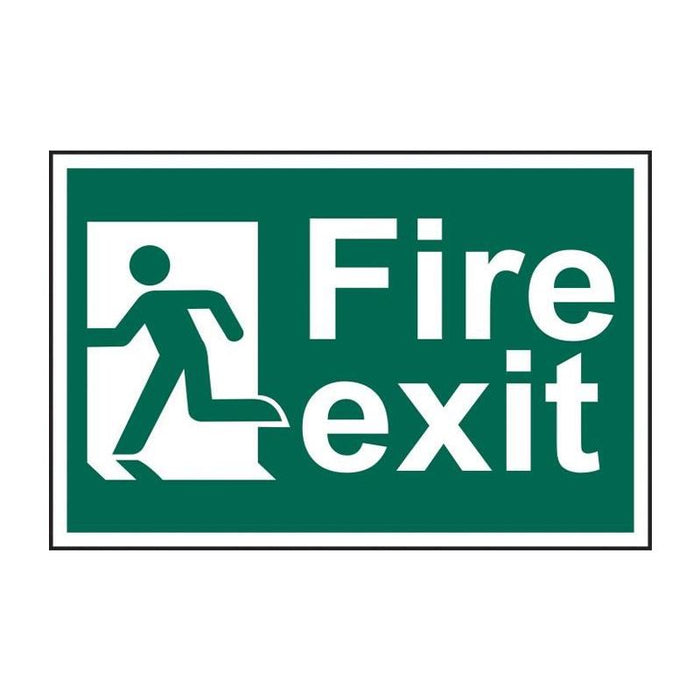 Scan Fire Exit Man Running Left - PVC Sign 300 x 200mm Scan - Town Tools