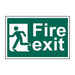 Scan Fire Exit Man Running Left - PVC Sign 300 x 200mm Scan - Town Tools