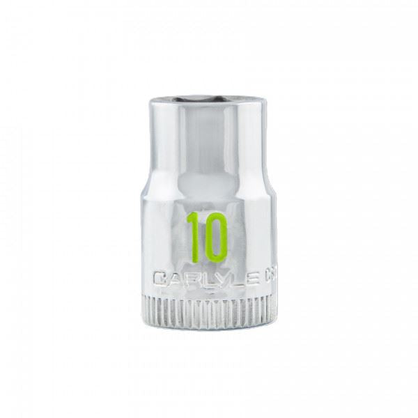 Carlyle Tools 3/8 Drive 10mm 6 Point Chrome Socket