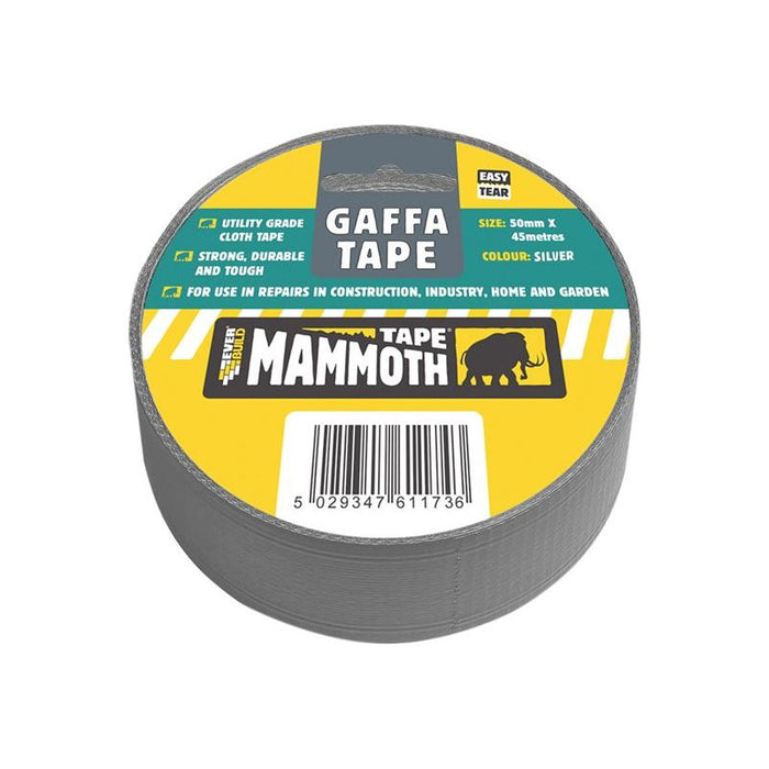 Everbuild Sika Gaffa Tape 50mm x 45m Silver Everbuild Sika - Town Tools