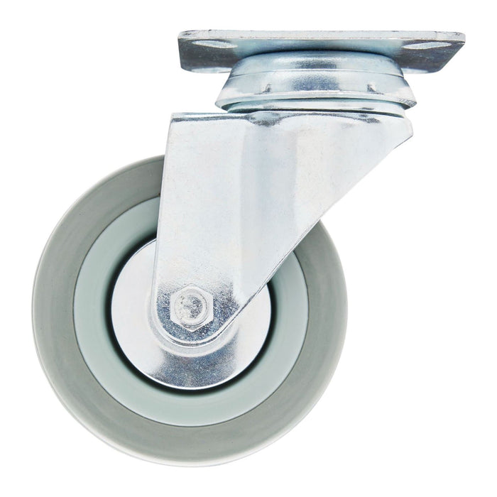 Draper Swivel Plate Fixing Rubber Castor, 75mm Diameter, S.W.L. 70kg Draper - Town Tools