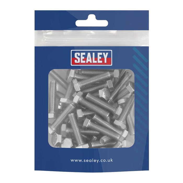 Sealey Stainless Steel Set Screw M6 x 25mm 1mm Pitch, DIN 933 - Pack of 50 S625S Sealey - Town Tools 