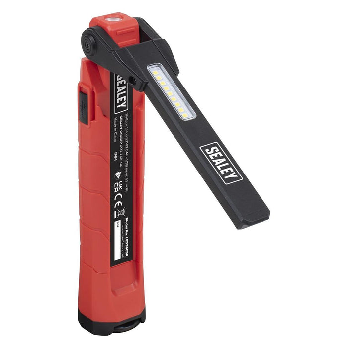 Sealey Rechargeable 360 Inspection Light 10W & 2 x 4W SMD LED - Red LED3605R Sealey - Town Tools 