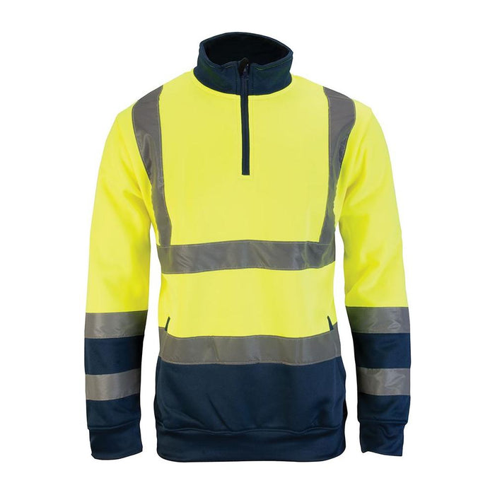 Tough Grit Hi-Vis 2-Tone Sweatshirt Yellow/Navy L Tough Grit - Town Tools 