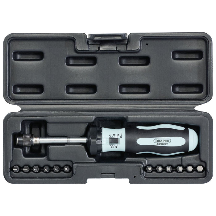 Draper Torque Screwdriver Kit, 1 - 5Nm 75170 Draper - Town Tools 