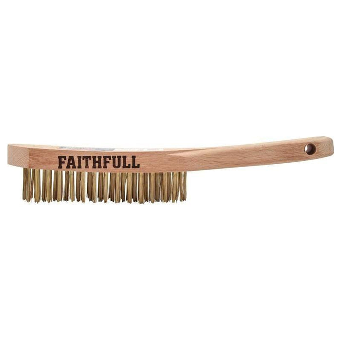 Faithfull Brass Scratch Brush, Four Row Faithfull - Town Tools