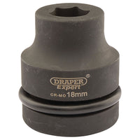 Draper Expert HI-TORQ 6 Point Impact Socket, 1" Sq. Dr., 18mm 05099