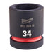 Milwaukee Hex Socket Shw 1In Std 34mm-1Pc 34mm Milwaukee - Town Tools 