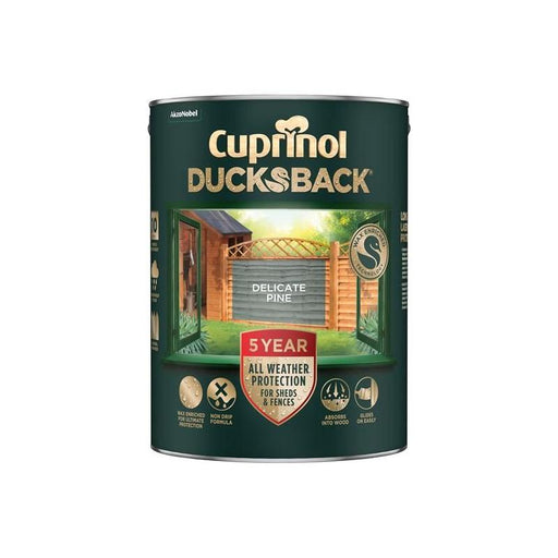 Cuprinol Ducksback 5 Year Waterproof for Sheds & Fences Delicate Pine 5 litre Cuprinol - Town Tools