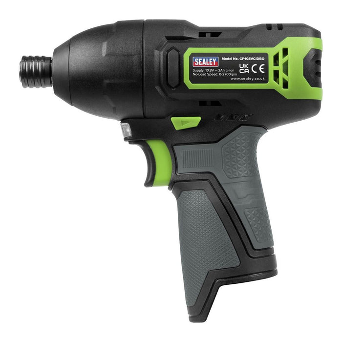 Sealey Cordless Impact Driver 1/4"Hex Drive 10.8V 2Ah SV10.8 Series CP108VCID Sealey - Town Tools 