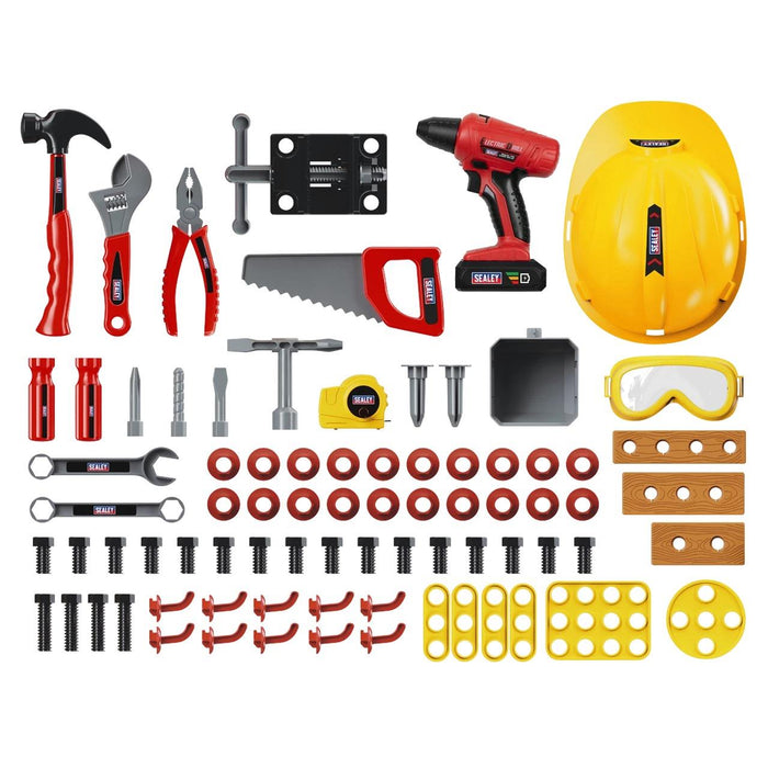 Sealey JTK2 Junior Toy Tool Kit with Workbench 90pc Sealey - Town Tools