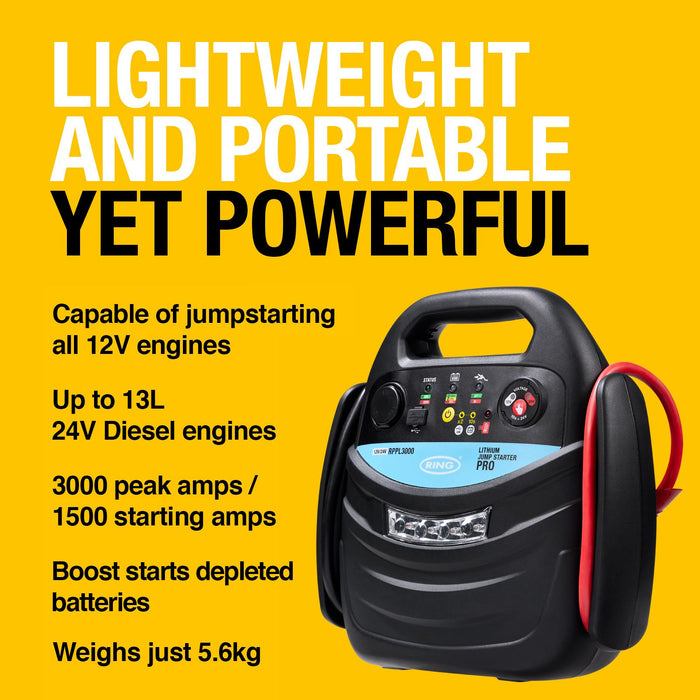 Ring RPPL3000 JUMPSTART PRO 3000 Professional Jump Starter
