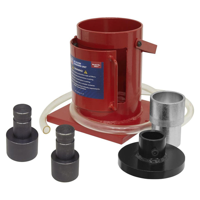 Sealey Oil Filter Crusher & Adaptor Combo OFC1COMBO Sealey - Town Tools 