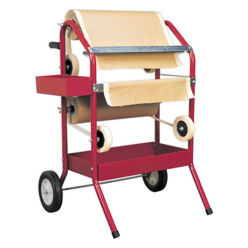Sealey Masking Paper Dispenser 2 x 450mm Trolley MK66 Sealey - Town Tools 