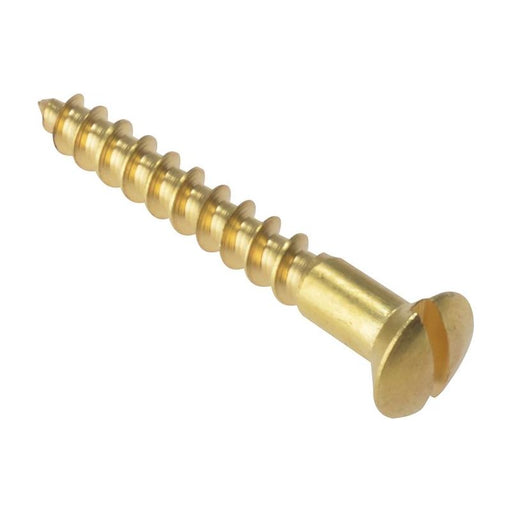 Forgefix Wood Screw Slotted Raised Head ST Solid Brass 1.1/2in x 8 Box 200 ForgeFix - Town Tools